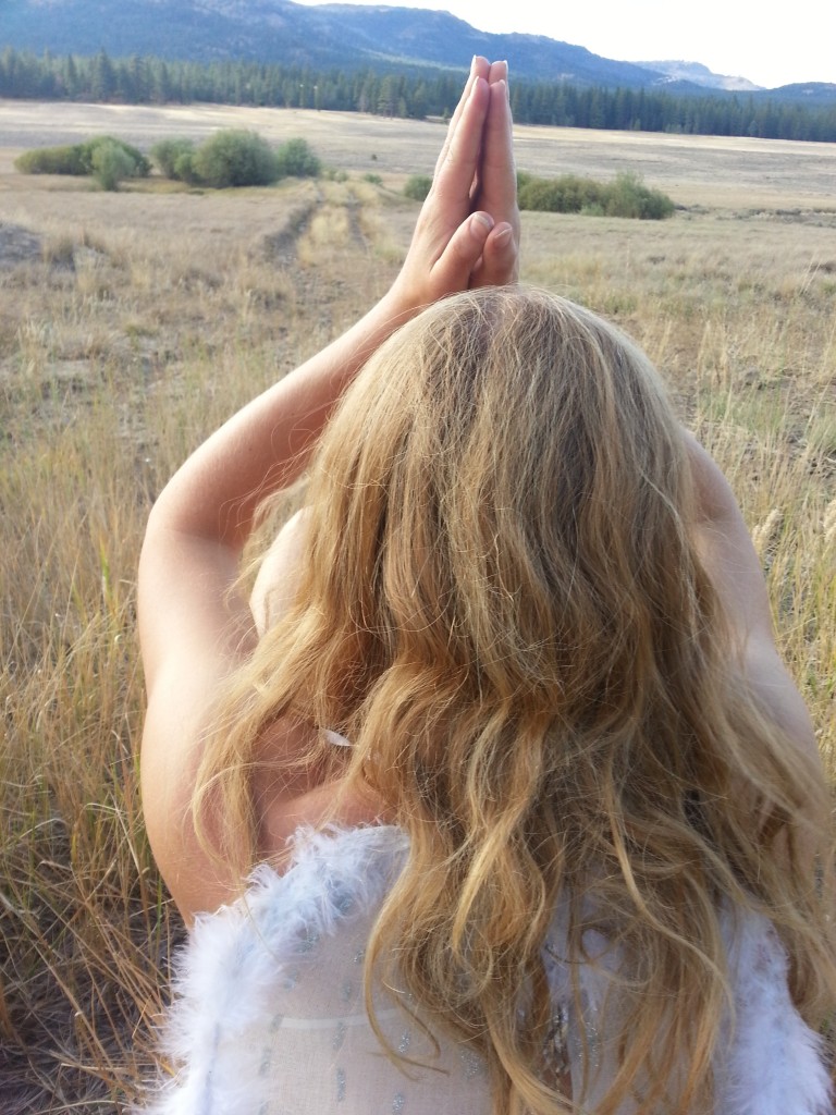 Being in nature, angel praying